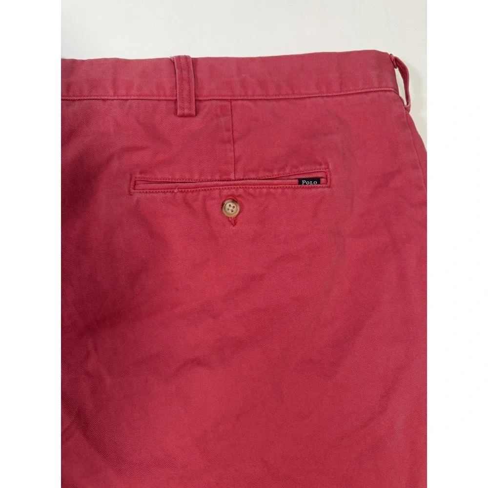 Polo Ralph Lauren Men's Chino Shorts Size 50B Pink Salmon Flat Front Casual